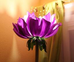 Purple Flower Reading Floor Lamp , Pivoine Lighting Sculptur - thumbnail 1