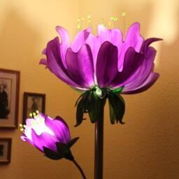 Purple Flower Reading Floor Lamp , Pivoine Lighting Sculptur - thumbnail 3