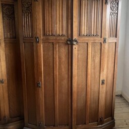 Old Charm Solid Oak Vintage Wardrobe Painted Options - thumbnail 3