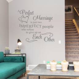 Marriage Quote Vinyl Wall Decal, Romantic Sign Decor - thumbnail 3
