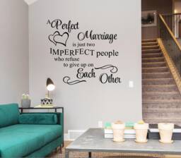 Marriage Quote Vinyl Wall Decal, Romantic Sign Decor
