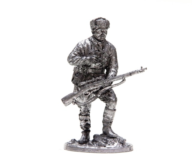 Tin Figure 54mm Sniper Vasily Zaicev 1942 Ussr Ww Ii 132 Scale - image 1
