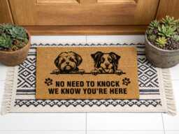 Funny Dog Welcome Mat - Personalized Pet Owner Doormat Housewarming Gift - thumbnail 1