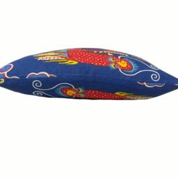 Schumacher Magical Ming Dragon Libertine Blue Cushion Cover Pillow Double Sided - thumbnail 3