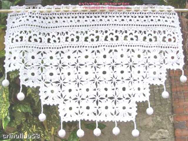 Crochet Brise - French Handcrafted Curtain Rod - Sylvette Raisonnier Creation Custom Mosaics - image 1