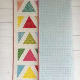 Made To Order Triangle Baby-Quilt /Baby Blanket/Modern Baby Quilt/Baby Shower/Contemporary Baby Quilt/Handmade Mini Quilt - thumbnail 4