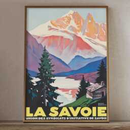 La Savoie France Vintage Travel Poster, French Alps Retro Tourism Wall Art Print - thumbnail 2