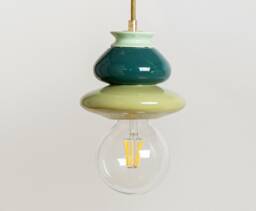 Pendant Ceramic Lamp, Hanging Lampshade, Handmade Design, Contemporary Artwork Creation, Unique Light Fixture Gift