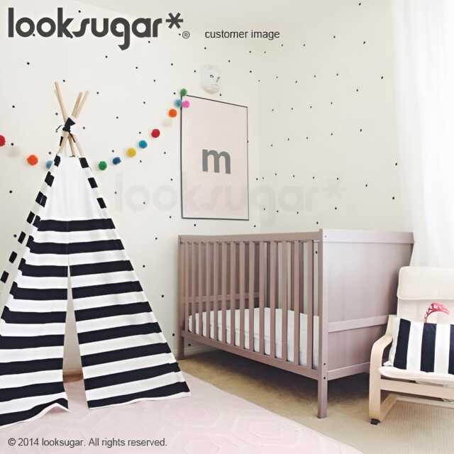 Mini Polka Dot Wall Decals - Removable Nursery Stickers Pattern For Baby Room Small Ap0019Nf - image 1