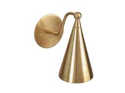 Handcrafted Modern Style Mid Century Raw Brass Wall Lamp Light Italian Lamps Campana Hall Entrance Powder Bath