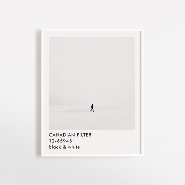 Black & White Winter Canada Art Print Minimalist Home Decor - image 1