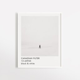 Black & White Winter Canada Art Print Minimalist Home Decor - thumbnail 1