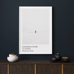 Black & White Winter Canada Art Print Minimalist Home Decor - thumbnail 2