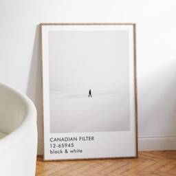 Black & White Winter Canada Art Print Minimalist Home Decor - thumbnail 3