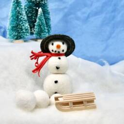 Snowman Winter For Your Nature Table Waldorf Flower Child Seasons Frost Ice - thumbnail 3