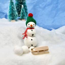 Snowman Winter For Your Nature Table Waldorf Flower Child Seasons Frost Ice - thumbnail 2