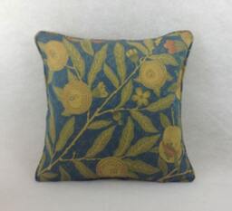 William Morris & Co - Fruit - Weave Blue/Thyme Cushion Cover Throw Pillow Designer Home Decor - thumbnail 1