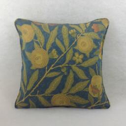 William Morris & Co - Fruit - Weave Blue/Thyme Cushion Cover Throw Pillow Designer Home Decor - thumbnail 2