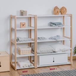 Montessori Bookshelf Birch Plywood Nursery Shelf, Toy Storage - thumbnail 3