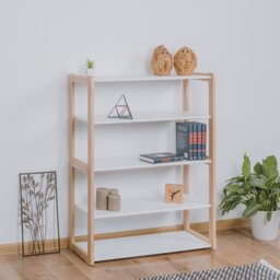 Montessori Bookshelf Birch Plywood Nursery Shelf, Toy Storage