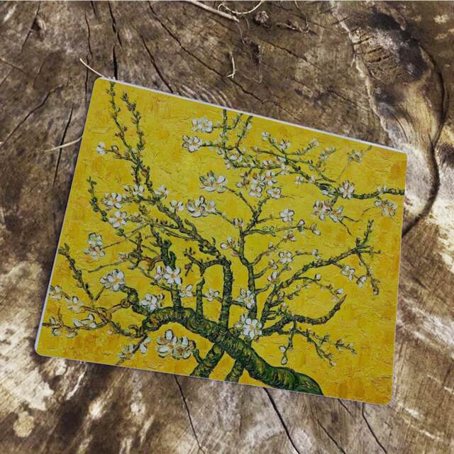 Vincent Van Gogh Blossoms Painting Yellow - Enamel Metal Tin Sign Wall Plaque