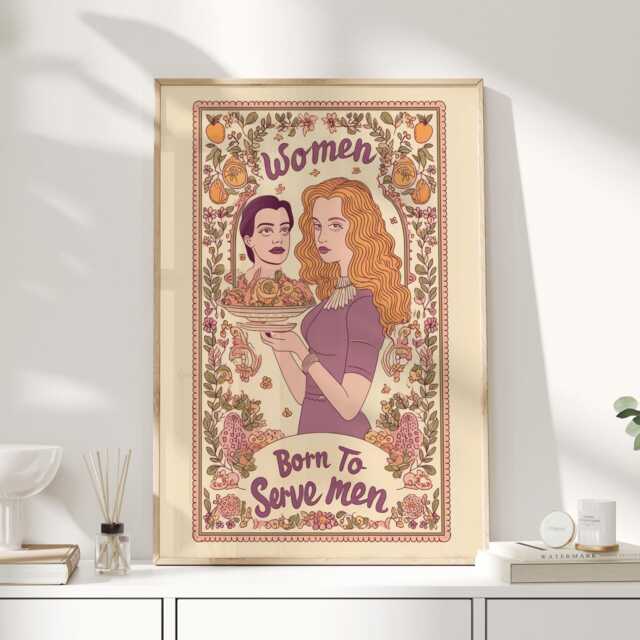 Feminist Art Print - Retro Women's Empowerment Poster Vintage Boho Wall For Living Room Or Office - image 1