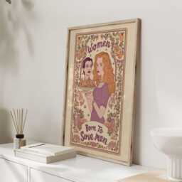 Feminist Art Print - Retro Women's Empowerment Poster Vintage Boho Wall For Living Room Or Office - thumbnail 2