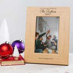 Personalised Engraved Christmas Photo Frame - Family Gift Xmas For Grandparents From Grandchildren Keepsake - thumbnail 2