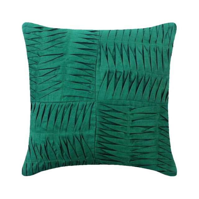 "Luxury Dark Green Pillow Cover 16""x16" - image 1