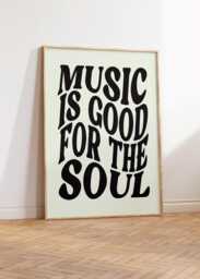Music Print, Retro Wall Art, Soul Colourful Prints, Disco Dance Song Lyrics Poster, Poster - thumbnail 1