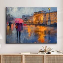 Buckingham Palace London City Landmark Abstract Oil Painting Framed Poster Print Or Canvas Wall Decor Art Bedroom Home Interior Gift