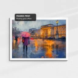 Buckingham Palace London City Landmark Abstract Oil Painting Framed Poster Print Or Canvas Wall Decor Art Bedroom Home Interior Gift - thumbnail 3