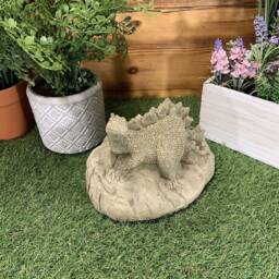 Stone Garden Detailed Stegosaurus Dinosaur Concrete Ornament - thumbnail 2