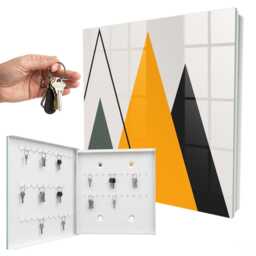 Modern Composition Wall Mounted Key Cabinet, Beige Box For Wall, Geometric Geometry, Lovers Of Modernity - thumbnail 2