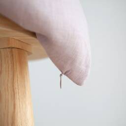 Dusty Pink Linen Throw Pillow Cover With Hidden Zipper Closure, Custom Size & Color - thumbnail 3