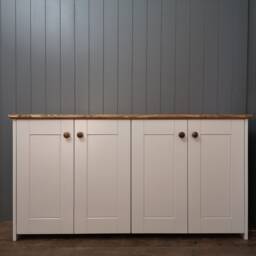 3 Shelf Cupboard With Storage Shelves & 4 Panel Style Soft Close Doors. Shoe Rack Cabinet For Hallway Living Dining Room Or Study - thumbnail 2