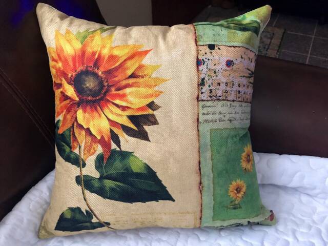 Sunflower Print Decorative Pillow Cushion Covers - image 1