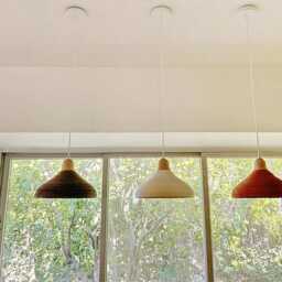 Handmade Ceramic Pendant Light Carved Texture Lamp Shade - thumbnail 3
