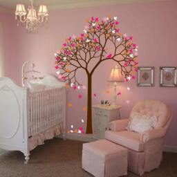 Aspen Tree Wall Decal Forest With Bird & Leaves Vinyl Sticker Removable Nursery Art 1267 - thumbnail 2