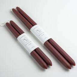 Beeswax Taper Candles Pure Candles, Burgundy Red Spring Decor, Easter Table Natural Handmade in Usa - thumbnail 2