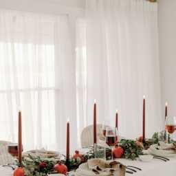 Beeswax Taper Candles Pure Candles, Burgundy Red Spring Decor, Easter Table Natural Handmade in Usa - thumbnail 4