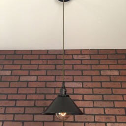 "Industrial Pendant Light -Black 8"" Black Cone Shade With Patented ""Huila Connector" - thumbnail 3