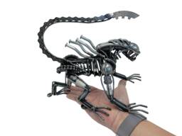 Crawling Xenomorph Inspired Recycled Metal Sculpture . 8 Inches High. 100% Handmade. The Perfect Gift For People Who Love Sifi Movies - thumbnail 1