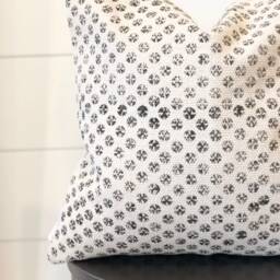 Dottie Mudcloth Pillow Cover, 20 X 20, Mud Cloth Pillow, African Block Print Pillow - thumbnail 2