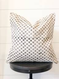 Dottie Mudcloth Pillow Cover, 20 X 20, Mud Cloth Pillow, African Block Print Pillow - thumbnail 1