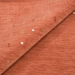 Burnt Orange Gabbeh Rug, Minimal Tribal Wool Area Boho Terracotta Decor 3020 - thumbnail 3