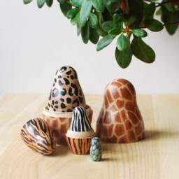 Safari Animals Texture Nesting Dolls - thumbnail 3