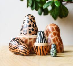 Safari Animals Texture Nesting Dolls - thumbnail 1
