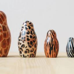 Safari Animals Texture Nesting Dolls - thumbnail 2