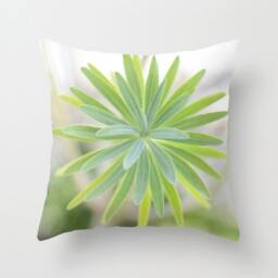 Nature Pillow Cover - Ombre Pillow Case Green Yellow Plant 16x16 18x18 20x20 - thumbnail 1